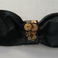 Black Y2K VTG Bandeau Swimwear Tropical Goth Beach Vacation Bikini Top Large