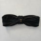 Black Y2K VTG Bandeau Swimwear Tropical Goth Beach Vacation Bikini Top Large