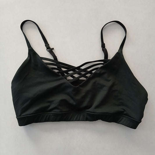 Black Y2K VTG Sports Bra Grunge Goth Activewear Fairy Sports Workout Top Large
