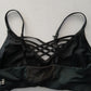 Black Y2K VTG Sports Bra Grunge Goth Activewear Fairy Sports Workout Top Large