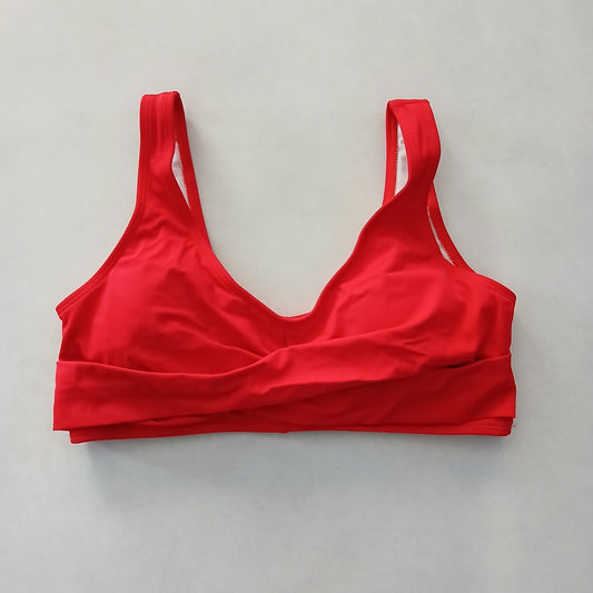 Red Boho Y2K VTG Swimwear Tropical Resort Beach Gunge Vacation Bikini Top Large