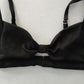 Black Boho Y2K VTG Swimwear Tropical Resort Beach Vacation Bikini Top Large