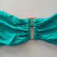 Green Y2K VTG Bandeau Swimwear Tropical Baddie Beach Vacation Bikini Top Large