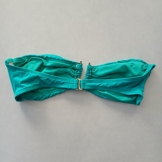 Green Y2K VTG Bandeau Swimwear Tropical Baddie Beach Vacation Bikini Top Large