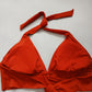 Red Y2K Swim Resort Beach Vacation Halter Grunge Tropical Goth Bikini Top Large