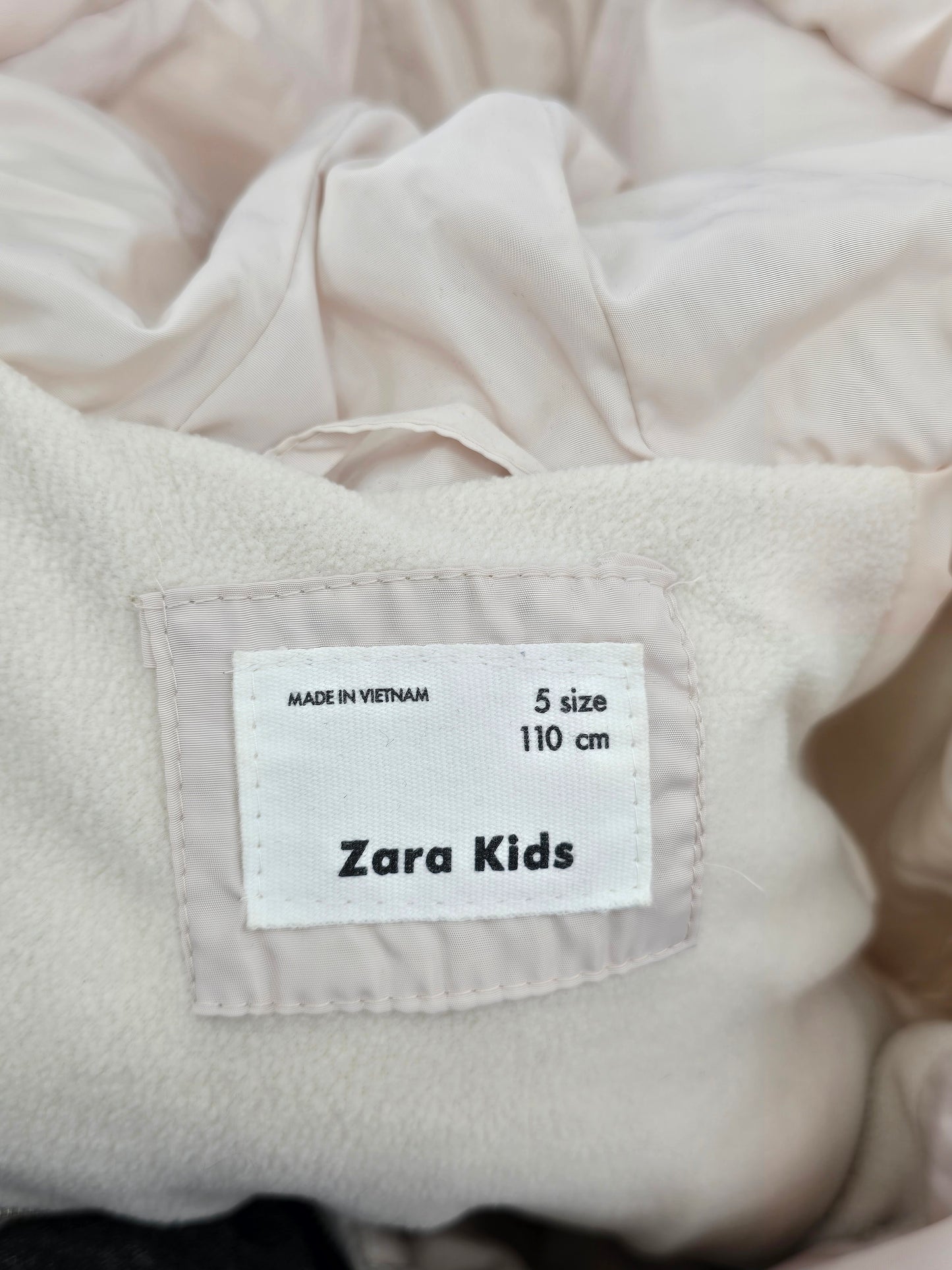 Zara Kids White Puffer Hooded Zipper Cozy Winter Chic Ski Resort Girls Jacket 5