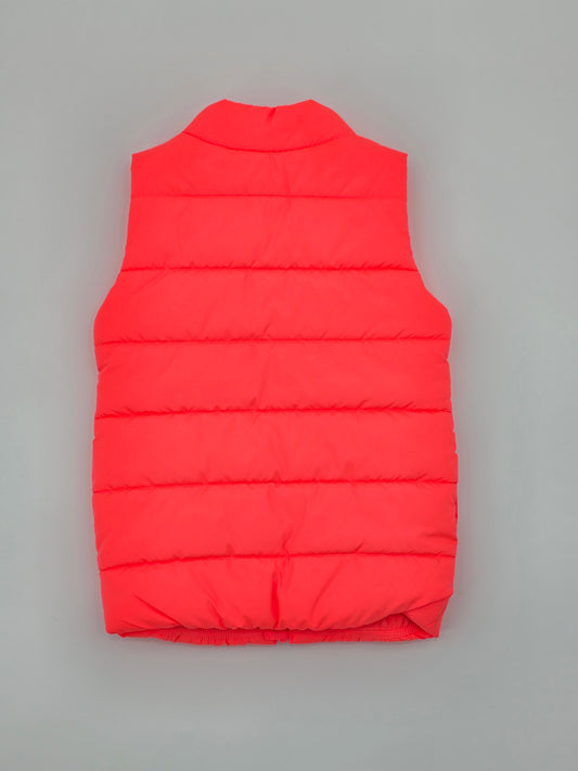 Puma Orange Y2K Active Sporty Girls Toddler Puffer Cozy Jacket Vest XS 5/6