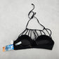 Rue21 Black Strap Padded Halter Swim Sports Bra Beach Bikini Top M Medium