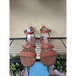 Report Studded Brown Flat Braided Strap Sandals Size 6M