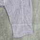 7 for all Mankind Purple Long Sleeve Stitched Crop Button Cotton Top Medium