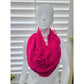 Pink Lattice Raw Edged Y2K 90s Infinity Scarf OSFM
