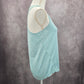 Blue Crisscross Back Sleeveless Racerback Mesh Activewear Sportswear Top Small