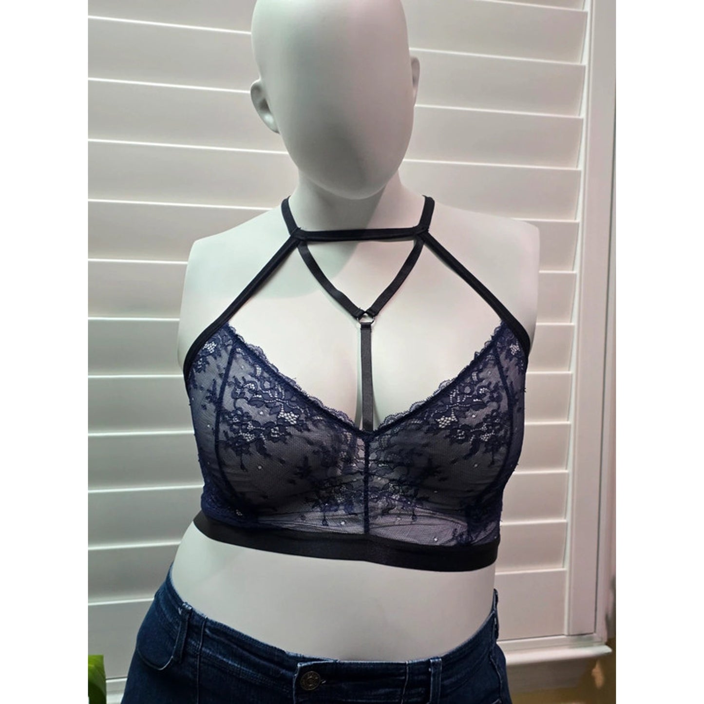 Torrid Purple Lace Floral Fairy Sheer Straps Bralette Plus Size 2X