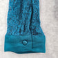052. Forever 21 Green Lace Button Down Long Sleeve Top Small