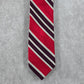 Ike Behar Red Purple Gray Stripe Geometric Repp Silk Executive Neck Tie Men's