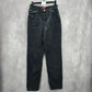 027. Levi's Classic Slim Stretch Tapered Leg Black Denim Pants 513 Jeans 8M