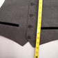 After Six Gray Short Open Back Welt Pocket 4 Button Point Tuxedo Vest Medium 38S