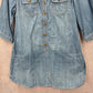 Gap Blue Demin Jeans Cotton Western Shirt Short Sleeve Top Small
