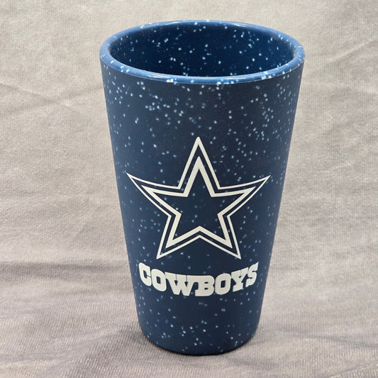 Sili Blue Dallas Cowboys Fanatics Football Drink Silicone 16 OZ Pint Glass Cup