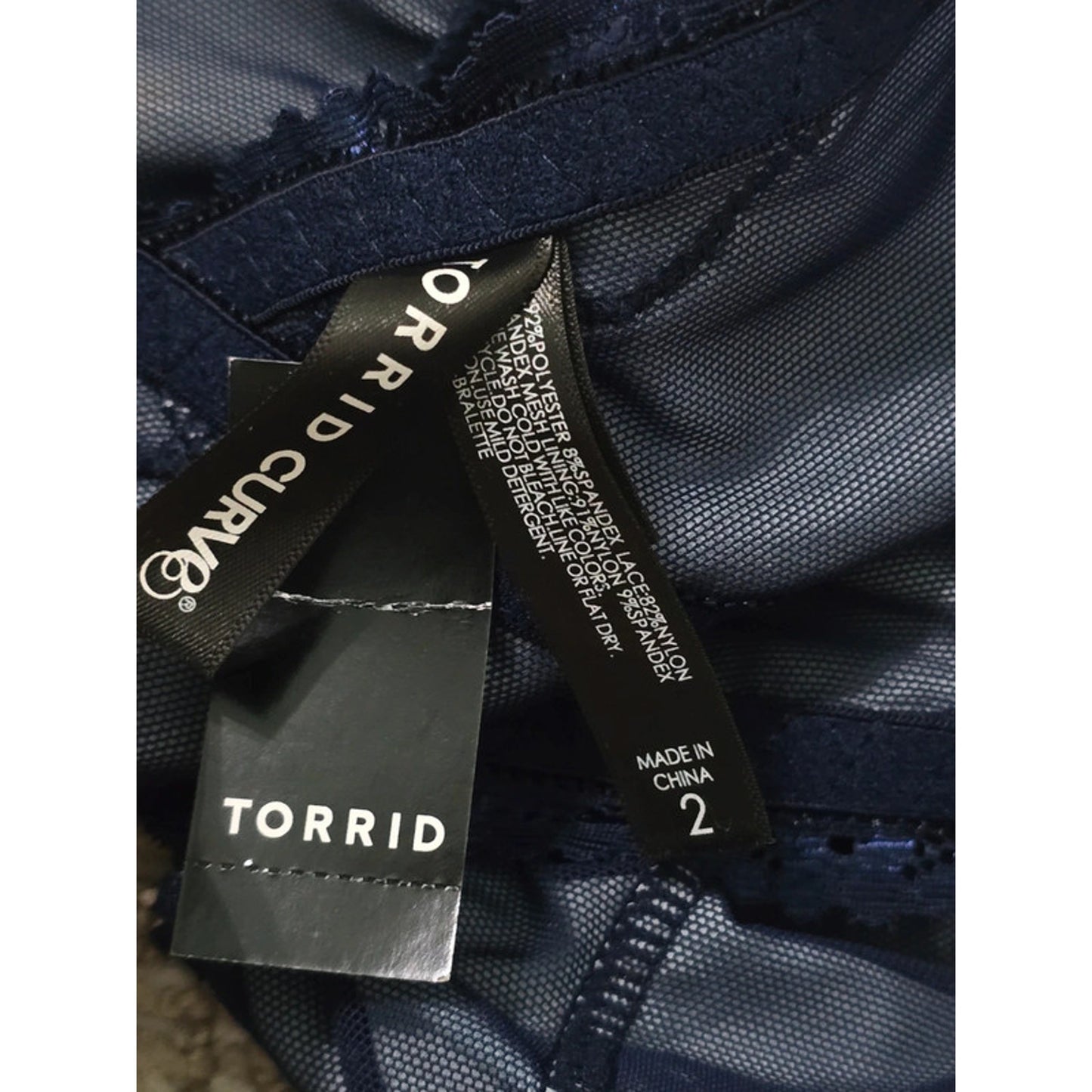 Torrid Curves Blue Galaxy Lace Floral Fairy Bridal Bralette Plus Size 2X