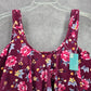 Summer Mae Purple Floral Bikini Swimwear Ruffle Cropped Top L Large