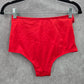 Shein Red Crisscross Strings Bikini Bottoms Swimwear Medium