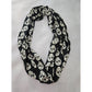 Black Skull Printed Large Gothic Grunge Infinity Scarf OSFM