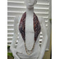 Brown Pattern Beaded Boho Fairy Cottage Infinity Scarf OSFM