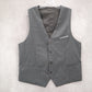 Gray 4 Button Point Welt Pocket Waistcoat Formal Preppy Tuxedo Suit Vest L 42R