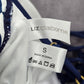 Liz Claiborne Blue Green White Stripe Padded Swimwear Tankini Top S Small