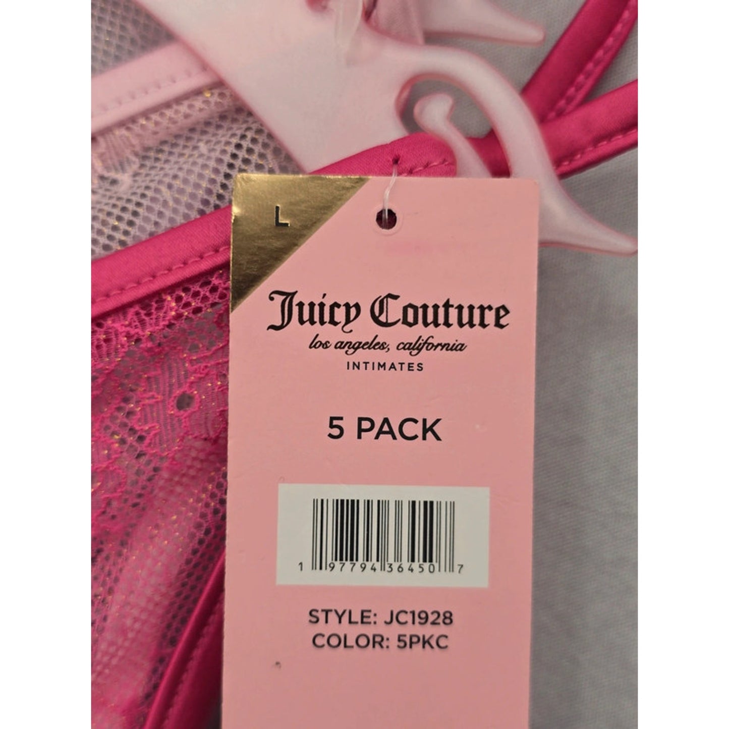 Juicy Couture Lace Pack of 5 Panties Size Large