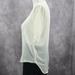 Lily White Sheer Black Lace Short Sleeve High Low Cottage Y2K Blouse Top Medium