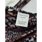 Brown Pattern Beaded Boho Fairy Cottage Infinity Scarf OSFM