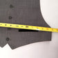 After Six Gray Short Open Back Welt Pocket 4 Button Point Tuxedo Vest Medium 38S