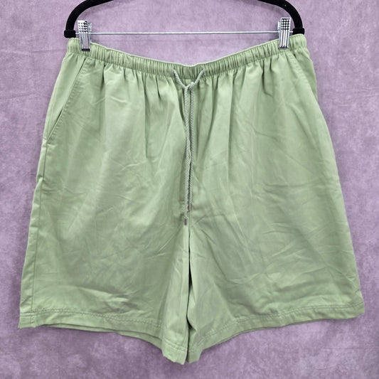Coral Bay Green Cotton Stretch Bermuda Bottoms Pants Shorts Plus XL