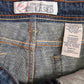 Faded Glory Dark Blue Straight Stretch Eased Jeans Denim Bottom Size 10 Average