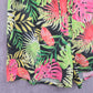 LA Threads Green Tropical Floral Stretch Bottoms Pants Shorts Large