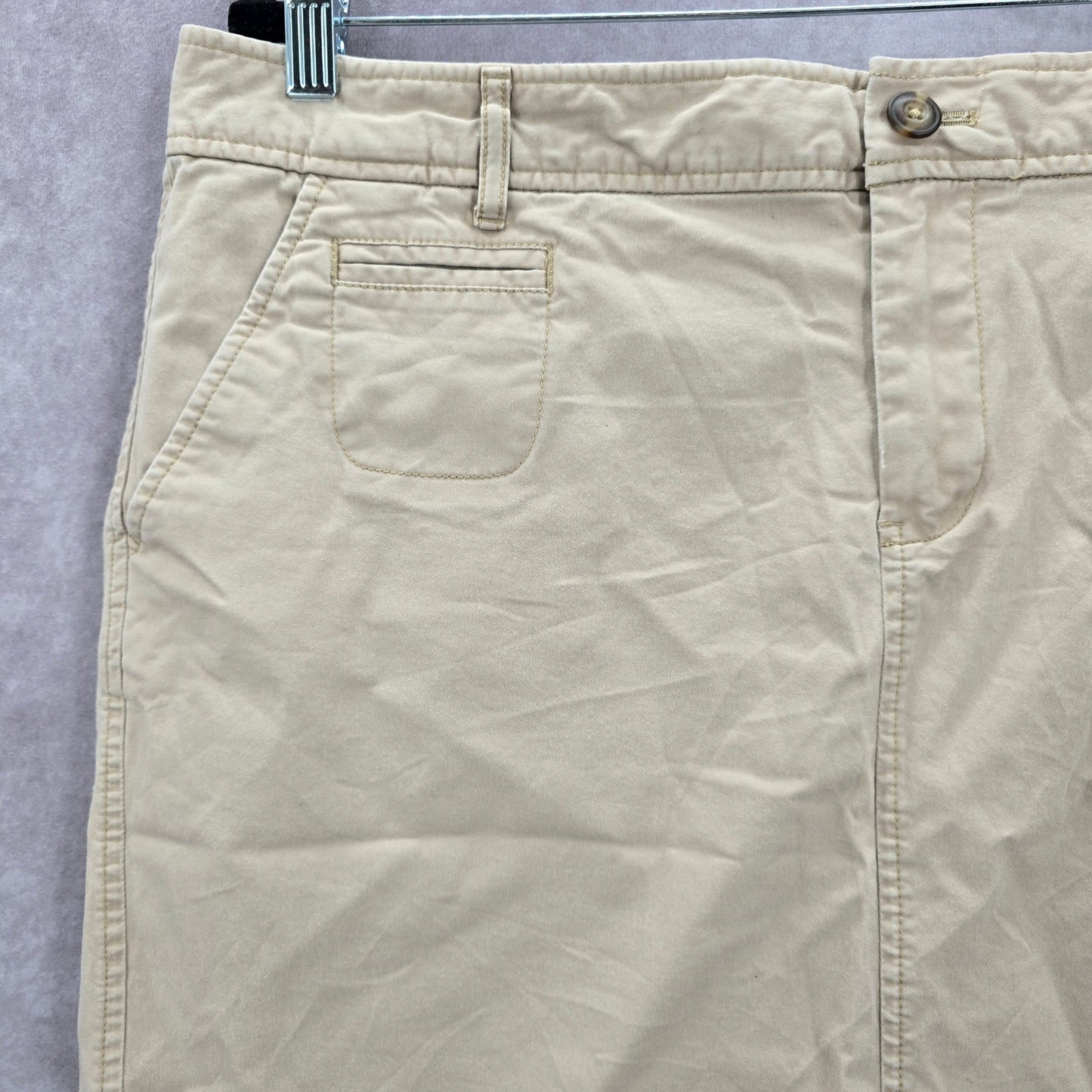 Old Navy Tan Khaki Mini Cotton Active Preppy Short Tennis Skirt Plus 16