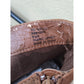 True Craft Brown Suede Fringe Zipper Ankle Boots Size 8.5