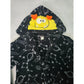 Pl Sleep Black Cute Monster Face Graphic Printed Embroidered Fluffy Bath Robe Boys 6