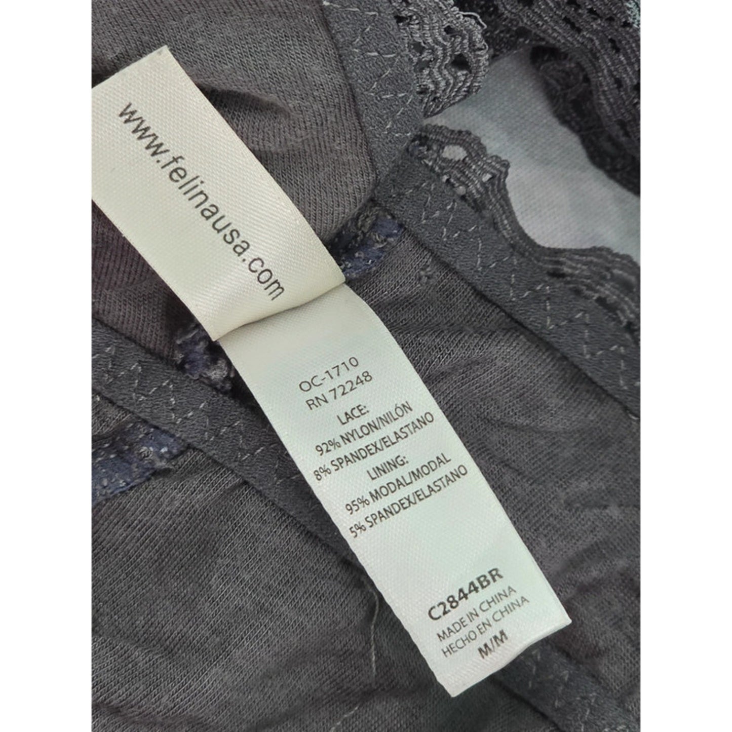 Felina Gray Lace Floral Whimsygoth Fairy Coquette Bridal Bralette Medium