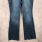 049. Authentic Femme Blue Bootcut Straight Flare Denim Pants Jeans 14