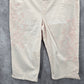Gloria Vanderbilt Pink Embroidered Floral Crop Avery Cotton Pants 12