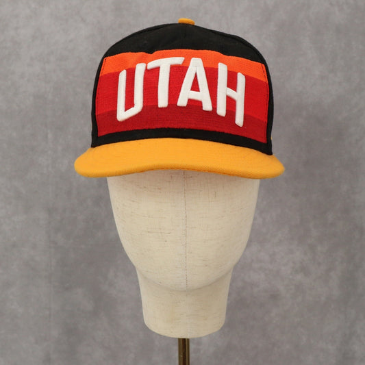 New Era Youth Black UTAH 9Fifty Snap Back Athletic Sports Baseball Cap Hat