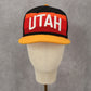 New Era Youth Black UTAH 9Fifty Snap Back Athletic Sports Baseball Cap Hat