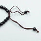 Skull Black Bead Braided Rope Bracelet Adjustable Goth Halloween B5