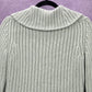 Gap Green Ribbed Long Sleeve Cotton Zip Collar Cardigan Sweater Small