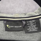 Tek Gear Gray Red Full Zip Hooded Track Windbreaker Jacket Coat Large L 14/16