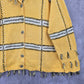 Storybook Knits Yellow Tassel Western Vintage Rhinestone Cotton Coat Jacket 3X