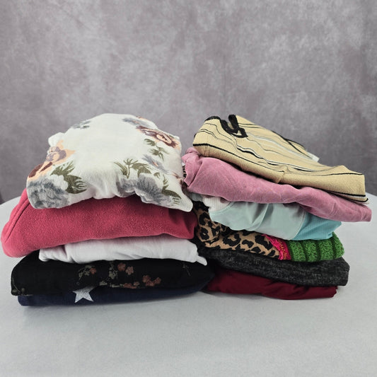 11 Womens Tops Sweaters Tanks Random Mixed Lot Bundle of 11 M Medium